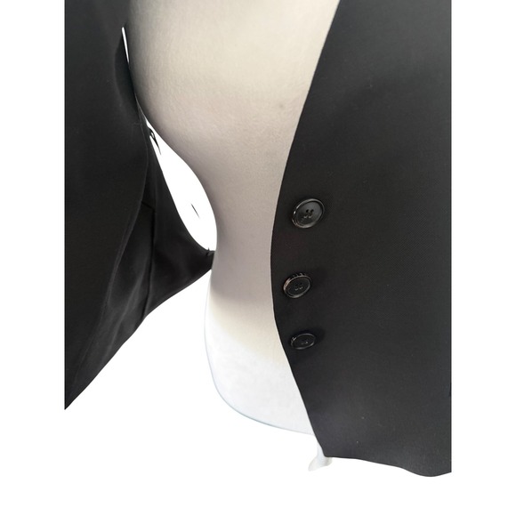 Zara Halter Neck Waistcoat Vest Black Wool Blend 7926/446/800 NWT Size L - Picture 4 of 10